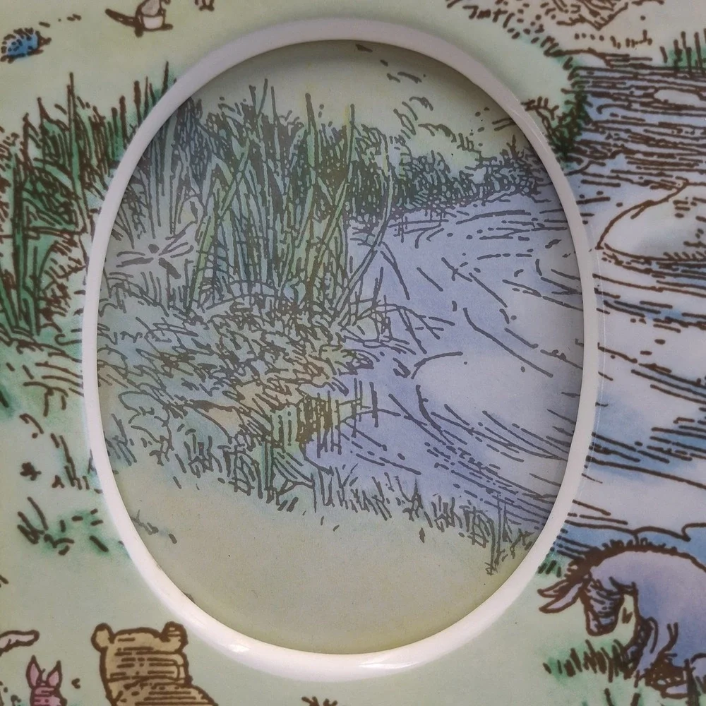 Classic Winnie the Pooh Ceramic Retired 1990's HTF Frame By the Stream Charpente